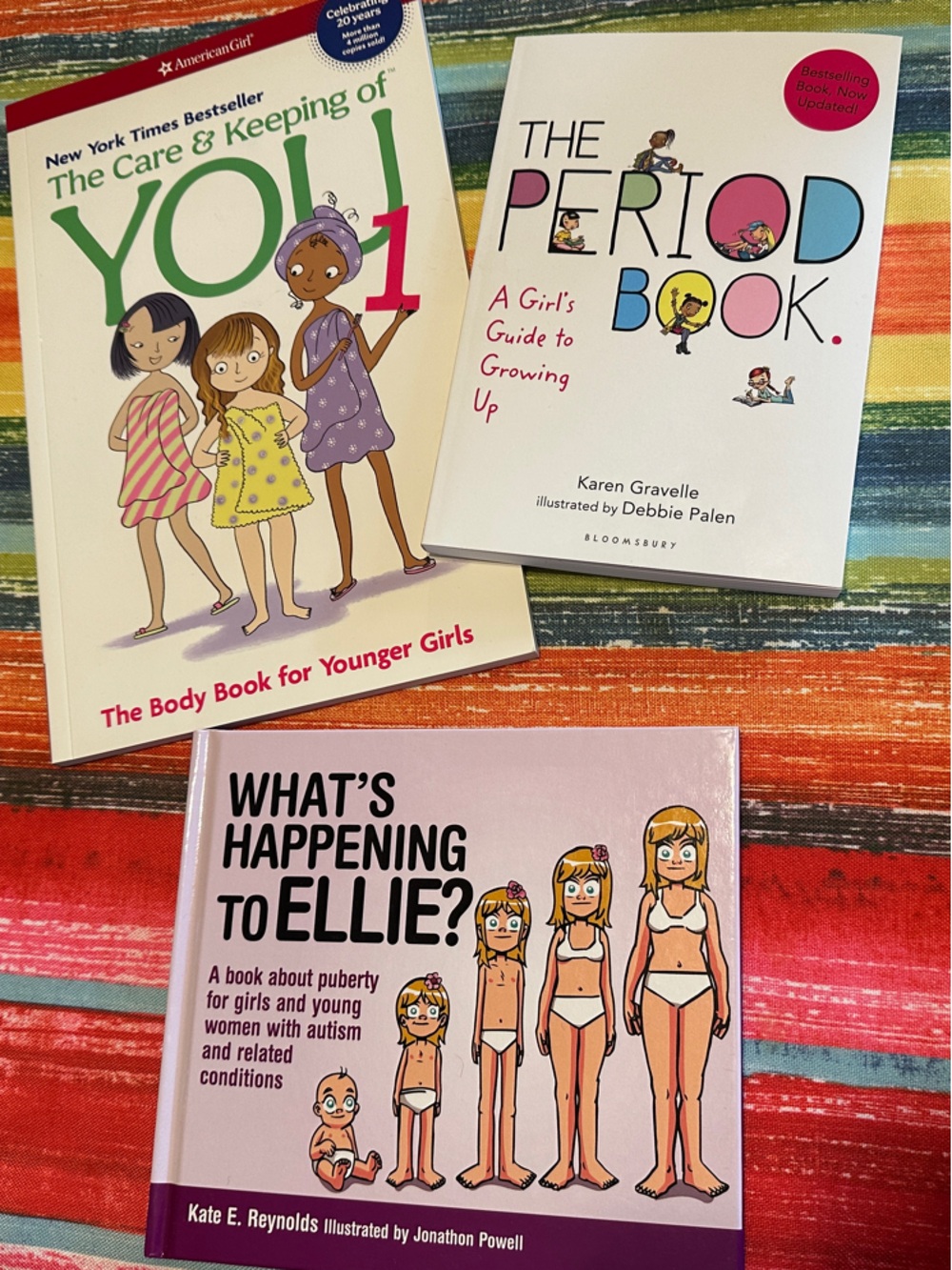 Kids Health & Puberty Book Set for Girls - Multicolor